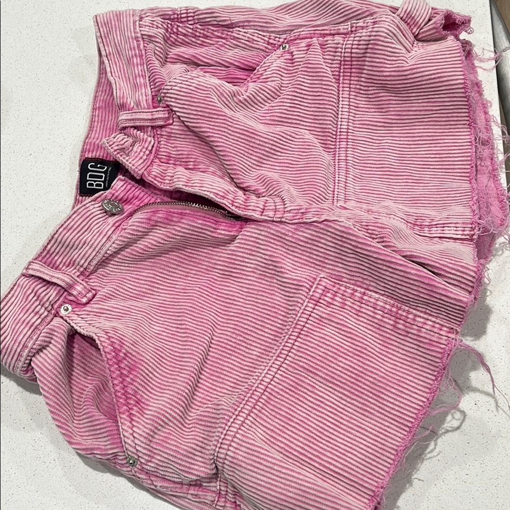 BDG pink corduroy shorts
